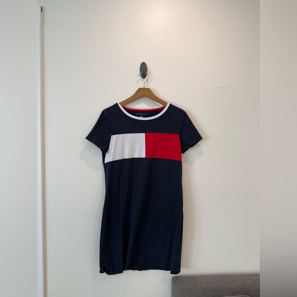 Tommy Hilfiger Navy and Red Color Block Dress